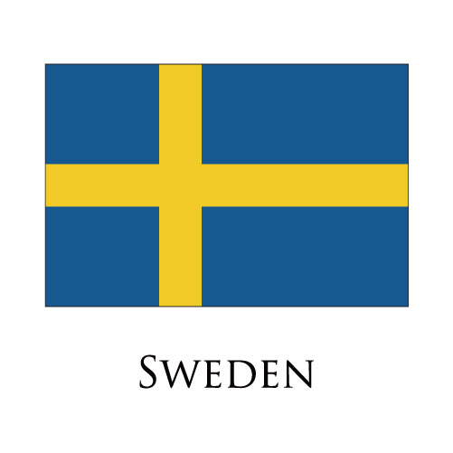 Sweden flag logo iron on paper